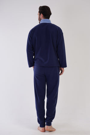 Man Fleece Indigo Pyjama Set
