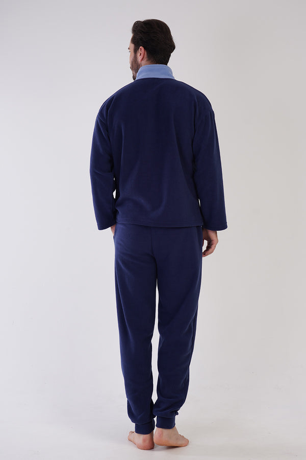 Man Fleece Indigo Pyjama Set