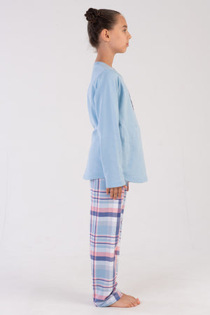 KIZ COCUK 2IPLIK UZUN KOL PIJAMA TAKIM 303202 - Vienetta1.GrupPINK