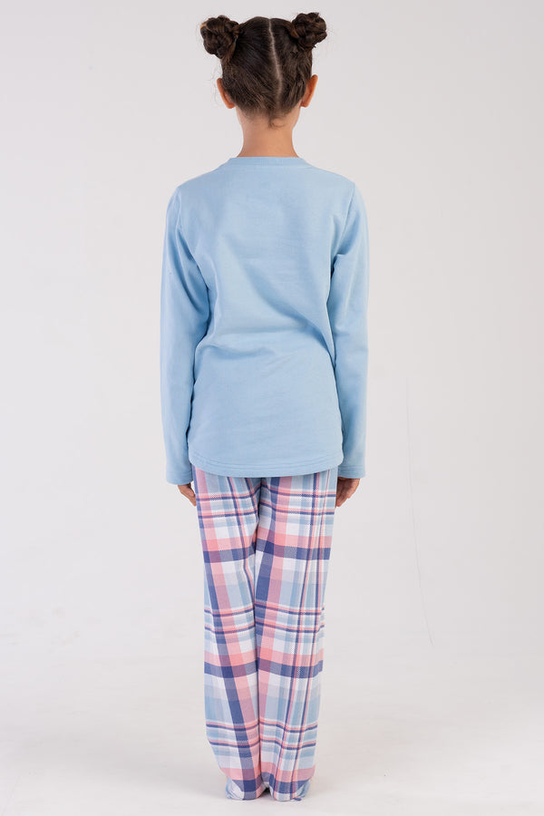 KIZ COCUK 2IPLIK UZUN KOL PIJAMA TAKIM 303202 - Vienetta1.GrupPINK