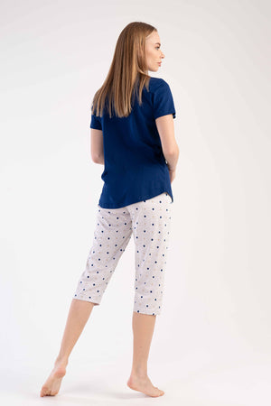 KADIN KISA KOL KAPRI TAKIM 303219 - Vienetta1.Grup1193INDIGO