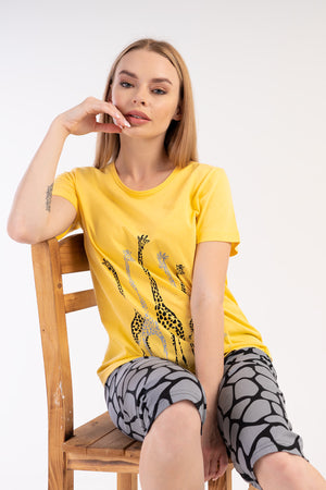 KADIN KISA KOL KAPRI TAKIM 303291 - Vienetta1.GrupSARI