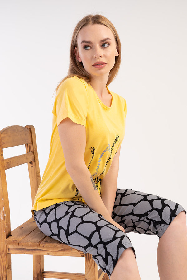 KADIN KISA KOL KAPRI TAKIM 303291 - Vienetta1.GrupSIYAH