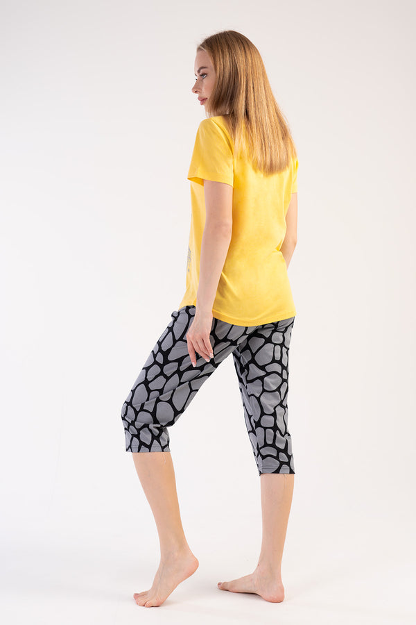 KADIN KISA KOL KAPRI TAKIM 303291 - Vienetta1.GrupSIYAH