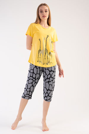 KADIN KISA KOL KAPRI TAKIM 303291 - Vienetta1.GrupSIYAH