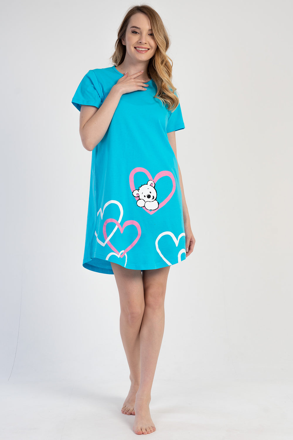 Woman Heart Pattern Tunic