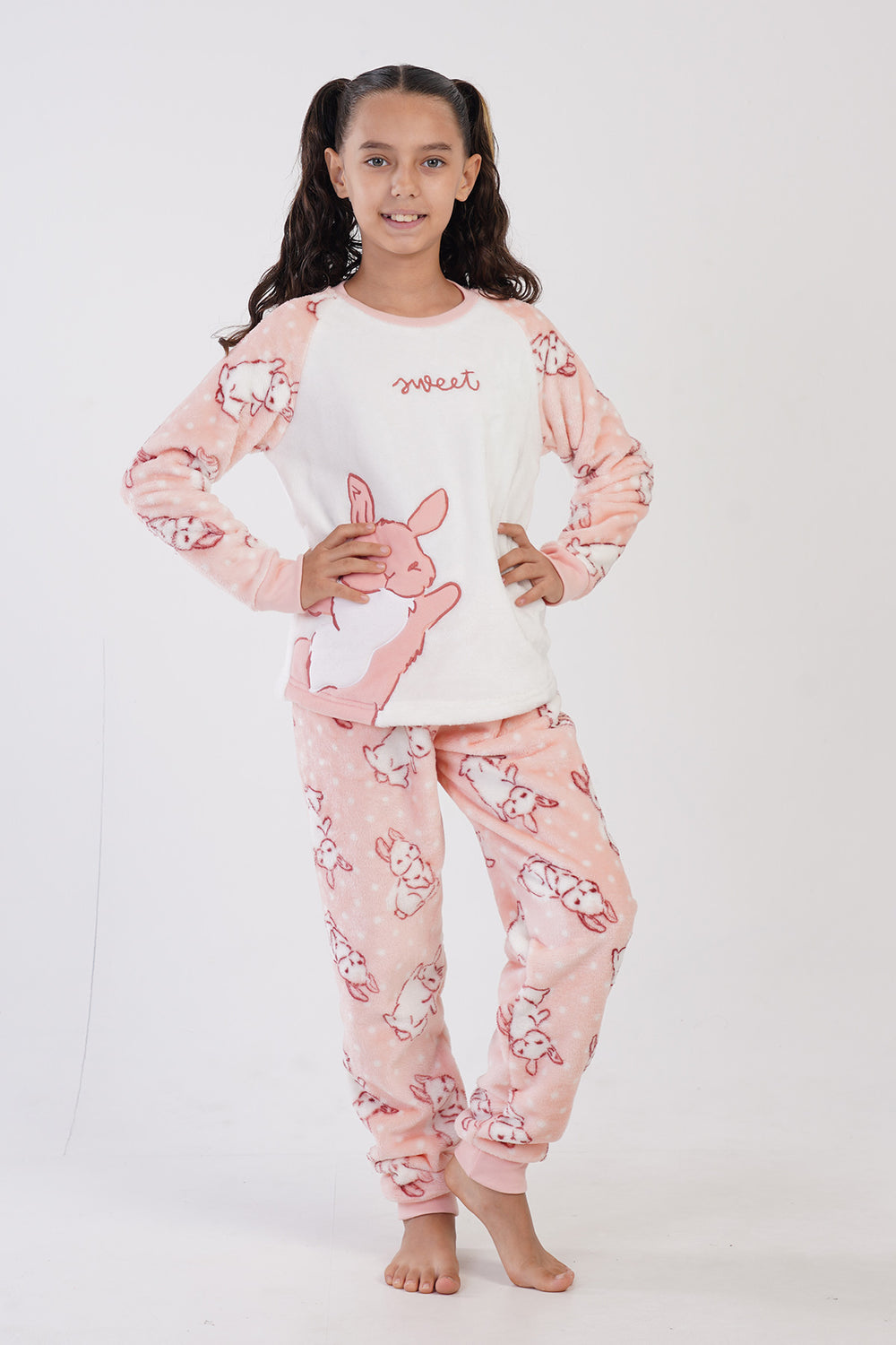 KIZ COCUK SOFT UZUN KOL PIJAMA TAKIM(7 - 8/13 - 14) 304029 - Vienetta1.GrupTOZPEMBE001