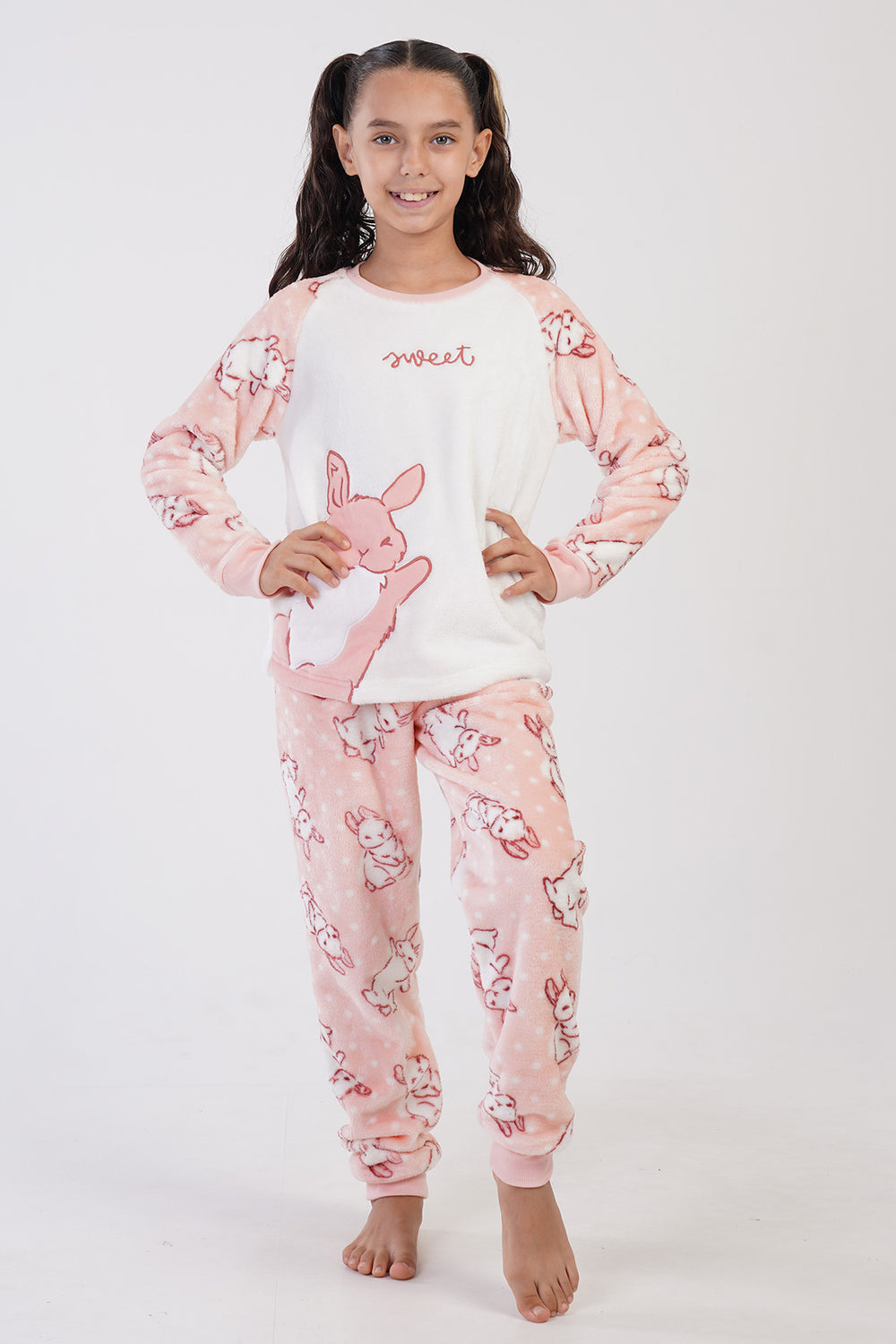 KIZ COCUK SOFT UZUN KOL PIJAMA TAKIM(7 - 8/13 - 14) 304029 - Vienetta1.GrupTOZPEMBE001
