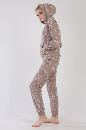 KADIN POLAR UZUN KOL PIJAMA TAKIM 304042 - Vienetta1.GrupSUTLU KAHVE