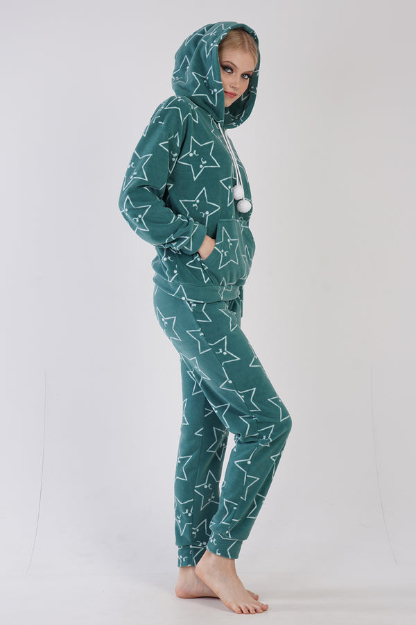 KADIN POLAR UZUN KOL PIJAMA TAKIM 304042 - Vienetta1.GrupSUTLU KAHVE