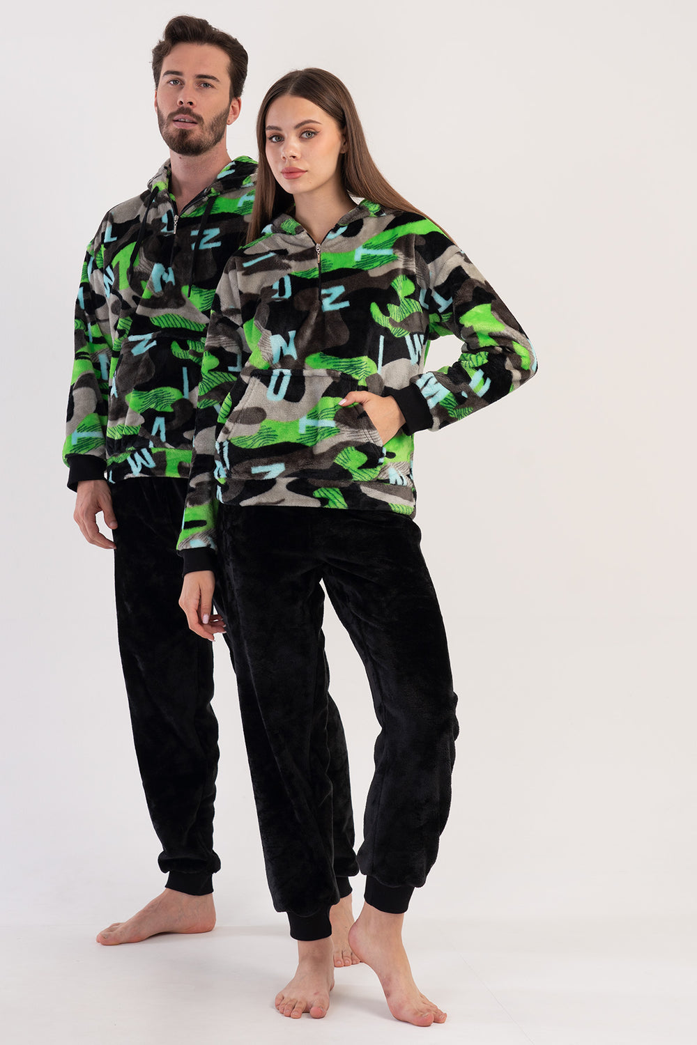 KADIN SOFT UZUN KOL PIJAMA TAKIM 304078 - Vienetta1.GrupSIYAH