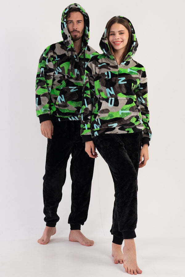 KADIN SOFT UZUN KOL PIJAMA TAKIM 304078 - Vienetta1.GrupSIYAH