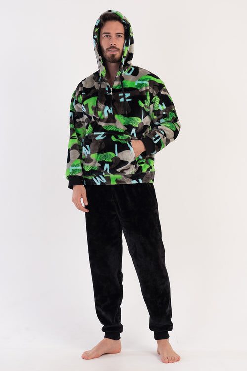 ERKEK SOFT UZUN KOL PIJAMA TAKIM 304079 - Vienetta1.GrupSIYAH