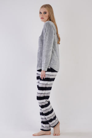 Woman Soft Fleece Stone Pyjama Set