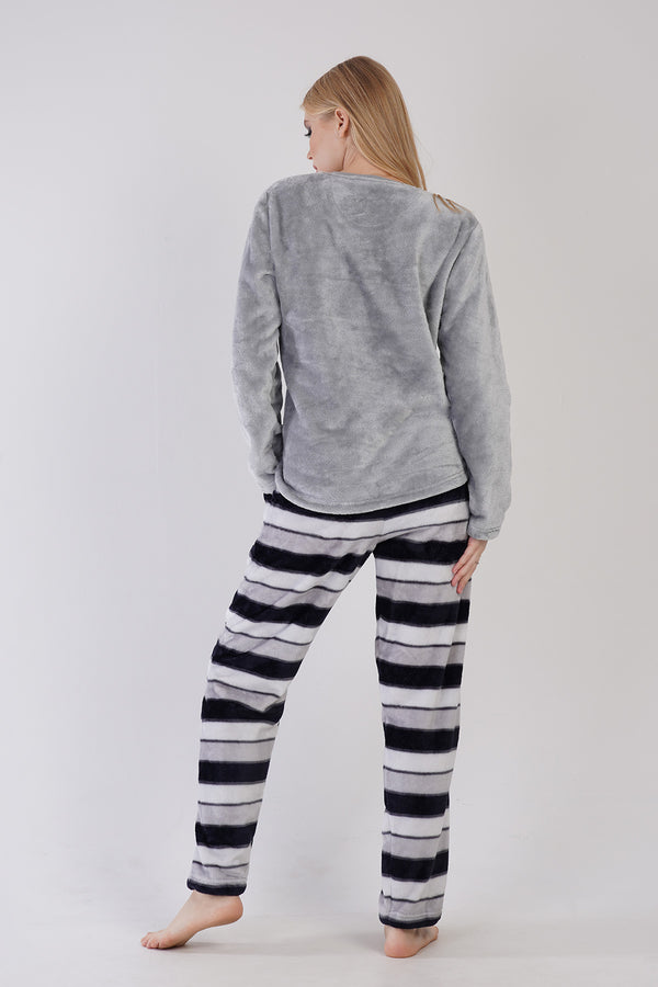 KADIN SOFT UZUN KOL PIJAMA TAKIM 304080 - Vienetta1.GrupTAS