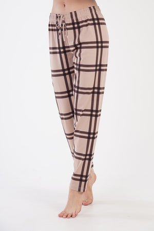 Woman Brown and Beige Pyjama Separate