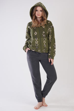 Woman Benna Fleece Zipper Detail Pyjama Set