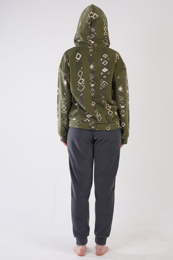 KADIN POLAR UZUN KOL PIJAMA TAKIM 304157 - Vienetta1.GrupHAKI