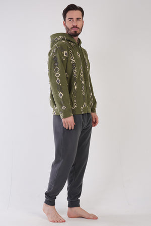 ERKEK POLAR UZUN KOL PIJAMA TAKIM 304158 - Vienetta1.GrupHAKI