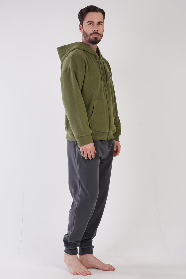 ERKEK POLAR UZUN KOL PIJAMA TAKIM 304159 - Vienetta1.GrupHAKI