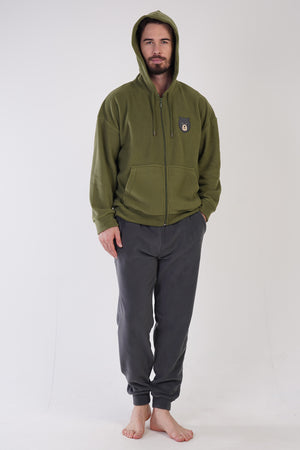 ERKEK POLAR UZUN KOL PIJAMA TAKIM 304159 - Vienetta1.GrupHAKI