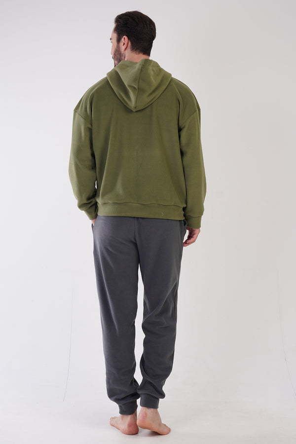 ERKEK POLAR UZUN KOL PIJAMA TAKIM 304159 - Vienetta1.GrupHAKI