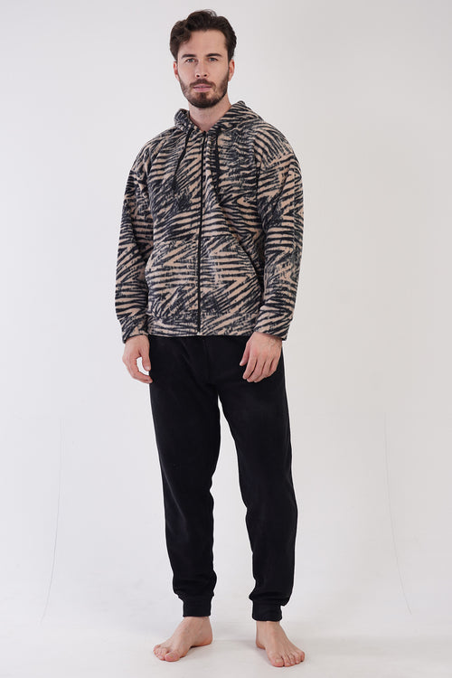 Man Hante Fleece Long Sleeve Pyjama Set