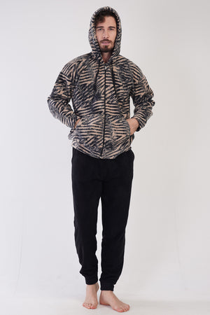 ERKEK POLAR UZUN KOL PIJAMA TAKIM 304168 - Vienetta1.GrupSIYAH