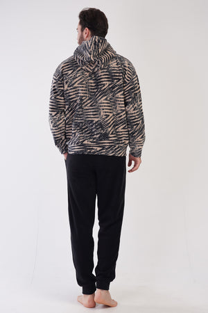 ERKEK POLAR UZUN KOL PIJAMA TAKIM 304168 - Vienetta1.GrupSIYAH