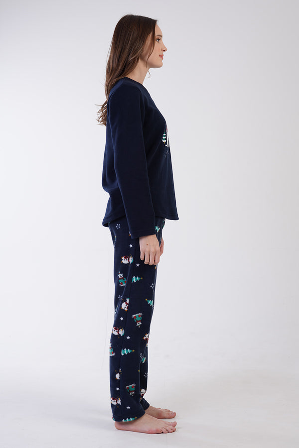 KADIN POLAR UZUN KOL PIJAMA TAKIM 305001 - Vienetta1.GrupINDIGO