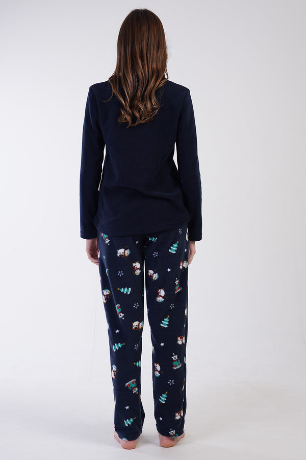 KADIN POLAR UZUN KOL PIJAMA TAKIM 305001 - Vienetta1.GrupINDIGO