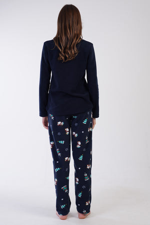 KADIN POLAR UZUN KOL PIJAMA TAKIM 305001 - Vienetta1.GrupINDIGO