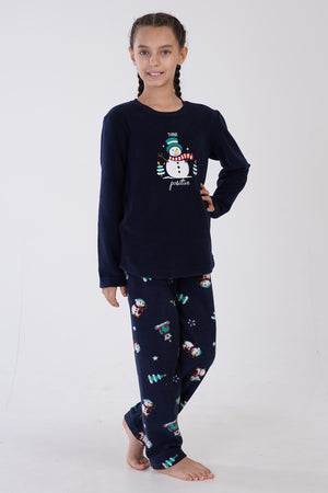KIZ COCUK POLAR UZUN KOL PIJAMA TAKIM(7 - 8/15 - 16) 305002 - Vienetta1.GrupINDIGO