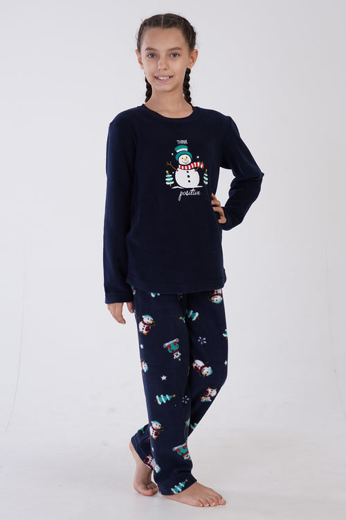 KIZ COCUK POLAR UZUN KOL PIJAMA TAKIM(7 - 8/15 - 16) 305002 - Vienetta1.GrupINDIGO