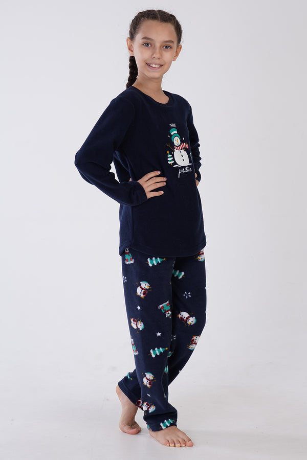 KIZ COCUK POLAR UZUN KOL PIJAMA TAKIM(7 - 8/15 - 16) 305002 - Vienetta1.GrupINDIGO
