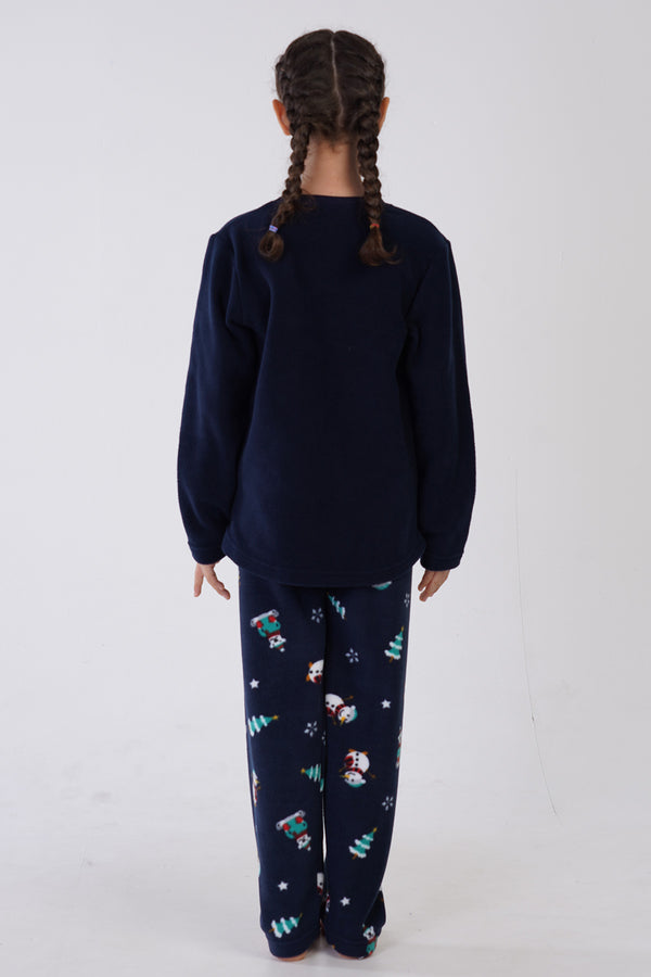 KIZ COCUK POLAR UZUN KOL PIJAMA TAKIM(7 - 8/15 - 16) 305002 - Vienetta1.GrupINDIGO