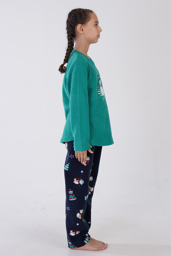 KIZ COCUK POLAR UZUN KOL PIJAMA TAKIM(7 - 8/15 - 16) 305002 - Vienetta1.GrupINDIGO