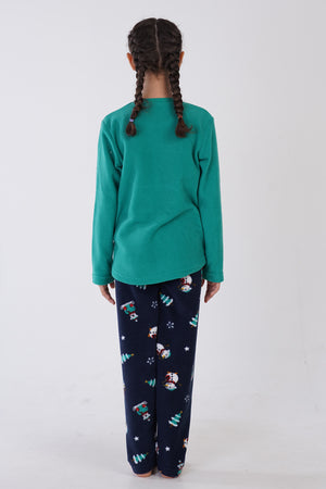 KIZ COCUK POLAR UZUN KOL PIJAMA TAKIM(7 - 8/15 - 16) 305002 - Vienetta1.GrupINDIGO