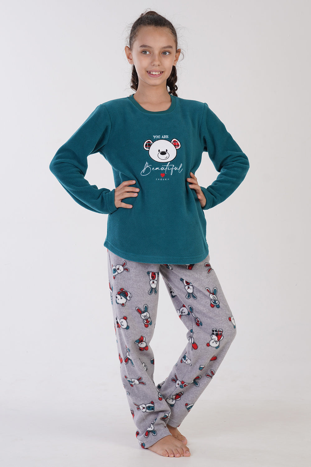 KIZ COCUK POLAR UZUN KOL PIJAMA TAKIM(9 - 10/15 - 16) 305004 - Vienetta1.GrupPETROL