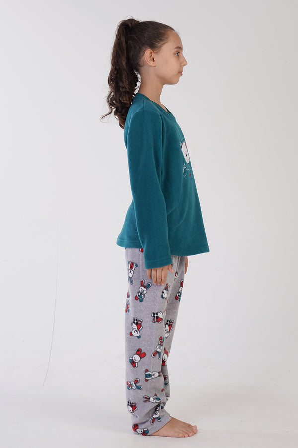 KIZ COCUK POLAR UZUN KOL PIJAMA TAKIM(9 - 10/15 - 16) 305004 - Vienetta1.GrupPETROL