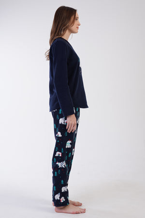 KADIN POLAR UZUN KOL PIJAMA TAKIM 305007 - Vienetta1.GrupVISNE