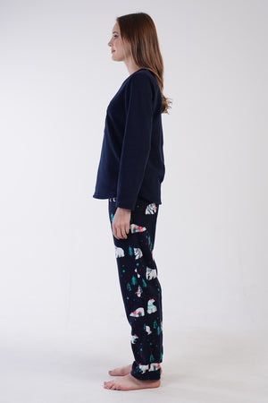 KADIN POLAR UZUN KOL PIJAMA TAKIM 305007 - Vienetta1.GrupVISNE