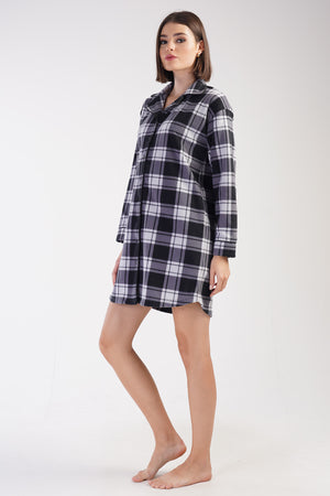 KADIN UZUN KOL POLAR GOMLEK TUNIK 305012 - Vienetta1.GrupTAS