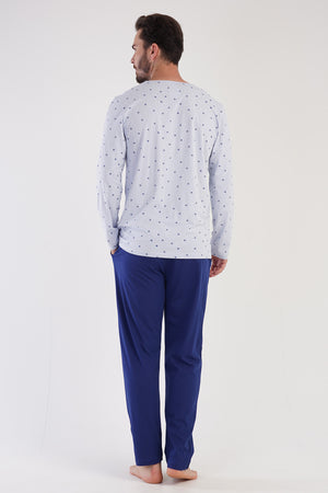 Man Supreme Blue Polka Dot Pyjama Set
