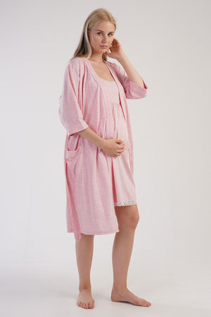 KADIN SUPREM 3/4KOL HAMILE SABAHLIK TAKIM 305094 - Vienetta1.GrupPEMBE