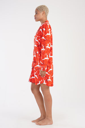 KADIN P.SUPREM TAMAMI DUGMELI UZUN KOL ETEGI OVAL GOMLEK TUNIK