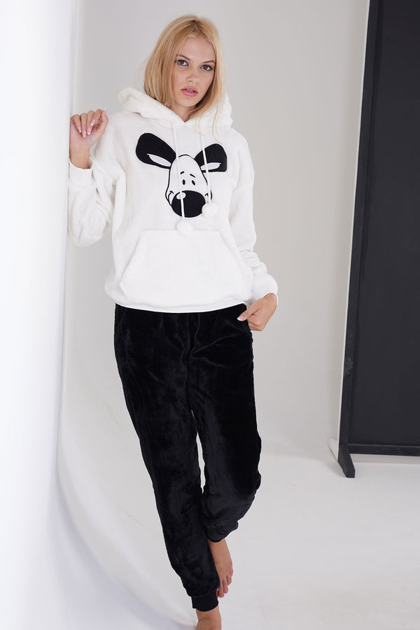 KADIN SOFT UZUN KOL PIJAMA TAKIM 305216 - Vienetta1.GrupBEYAZ
