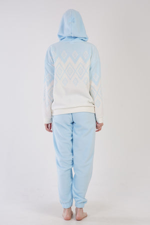 KADIN POLAR UZUN KOL PIJAMA TAKIM 305218 - Vienetta1.GrupMAVI