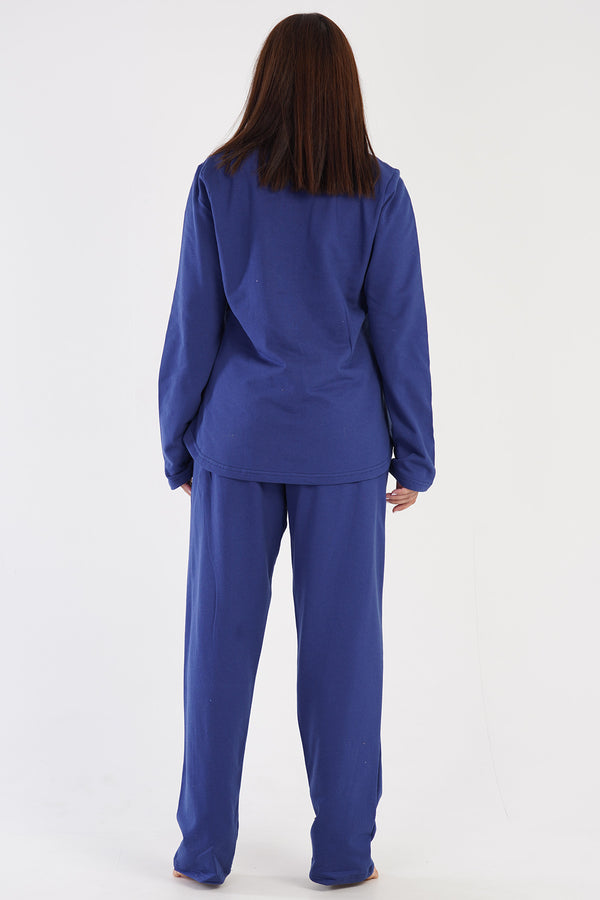 KADIN 2IPLIK XXL UZUN KOL PIJAMA TAKIM 305221 - Vienetta1.Grup1193INDIGO