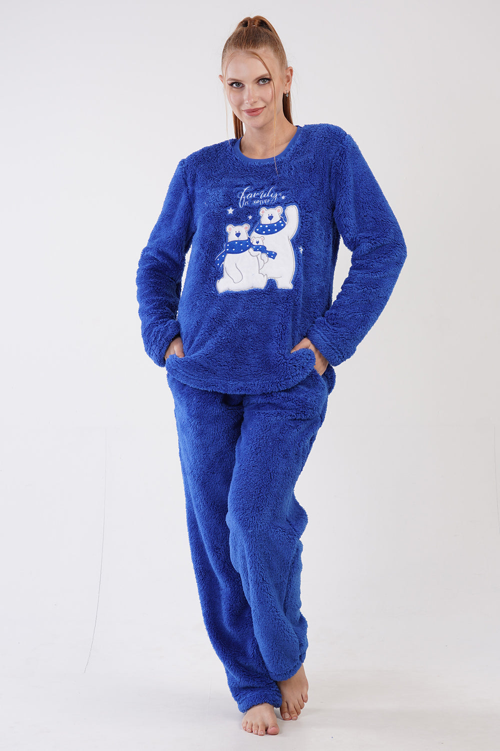 KADIN WELSOFT UZUN KOL PIJAMA TAKIM 305227 - Vienetta1.GrupINDIGO